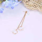 Pearl & 18k Gold-Plated Chain Ear Cuff