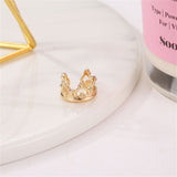 18k Gold-Plated Heart Crown Ear Cuff