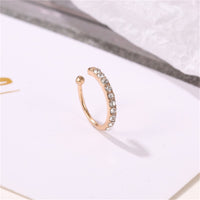 Cubic Zirconia & 18k Gold-Plated Ear Cuff