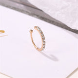 Cubic Zirconia & 18k Gold-Plated Ear Cuff