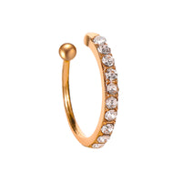 Cubic Zirconia & 18k Gold-Plated Ear Cuff