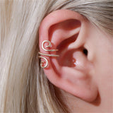 18k Gold-Plated Swirl Layered Ear Cuff