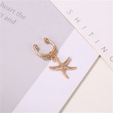 18k Gold-Plated Starfish Charm Ear Cuff