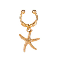 18k Gold-Plated Starfish Charm Ear Cuff