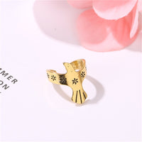 18k Gold-Plated Floral Pigeon Ear Cuff