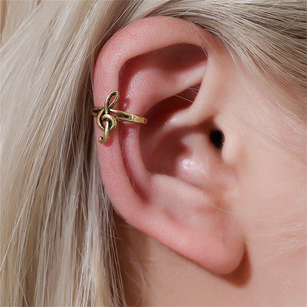 18k Gold-Plated Musical Note Ear Cuff