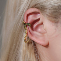 18k Gold-Plated Dragonfly Ear Cuff