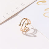 Cubic Zirconia & 18k Gold-Plated Star Layered Ear Cuff