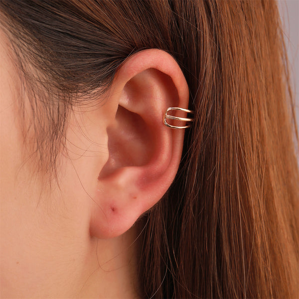 18k Gold-Plated Layered Ear Cuff