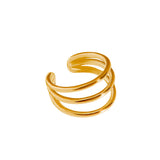 18k Gold-Plated Layered Ear Cuff