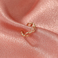18k Gold-Plated Oval Cable-Chain Ear Cuff