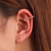 18k Gold-Plated Thin Cable-Chain Ear Cuff