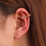 18k Gold-Plated Thin Cable-Chain Ear Cuff