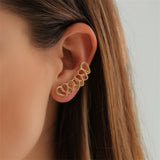 18k Gold-Plated Hearts Ear Climber