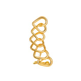 18k Gold-Plated Hearts Ear Climber