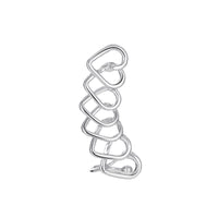 Silver-Plated Hearts Ear Climber
