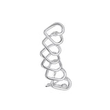 Silver-Plated Hearts Ear Climber