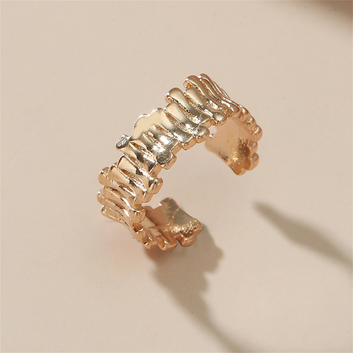 18K Gold-Plated Stacked Bar Ear Cuff, gold stud earrings for women, everyday style, lifestyle look