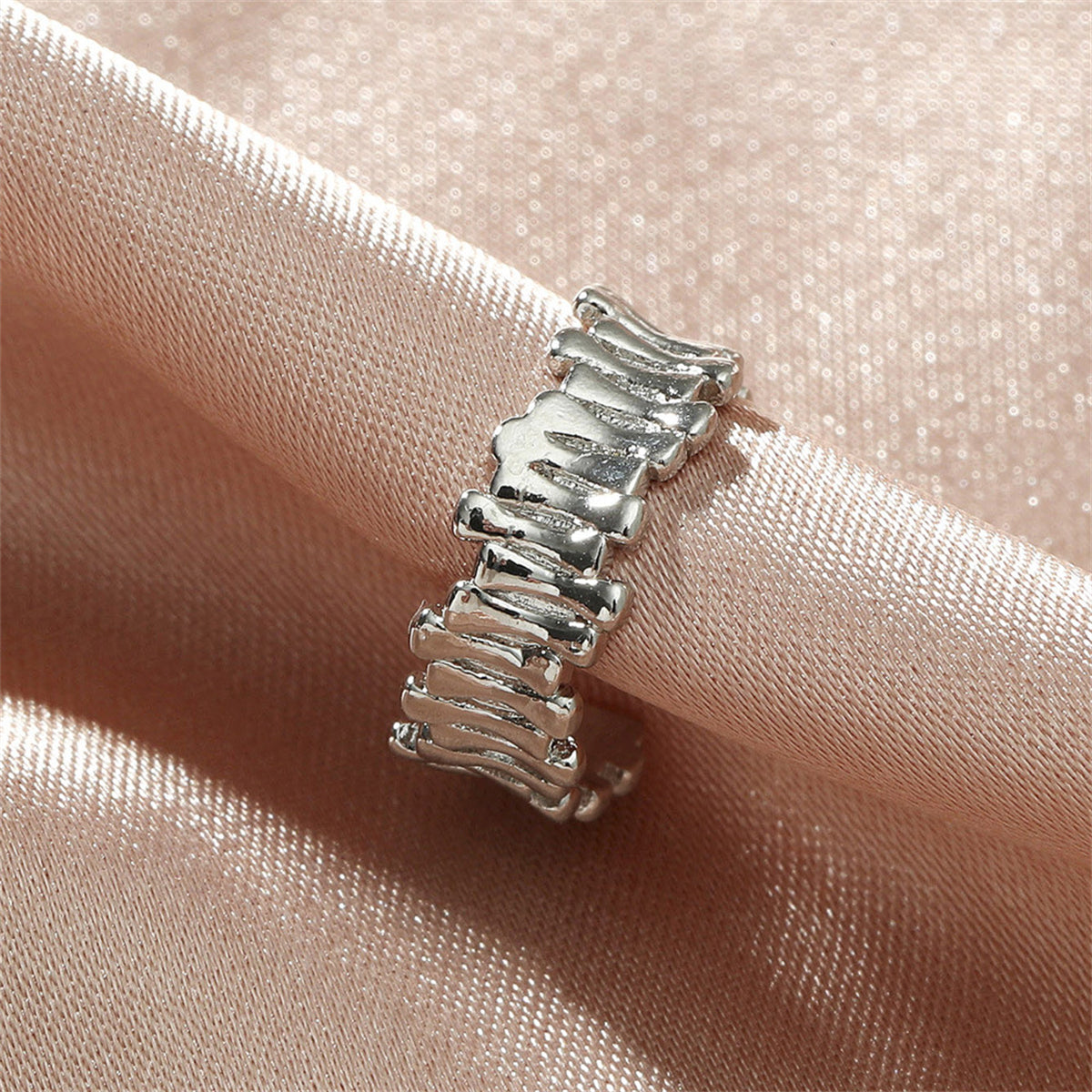 Silver-Plated Stacked Bar Ear Cuff, silver stud earrings for women, dainty minimalist design, lifestyle look