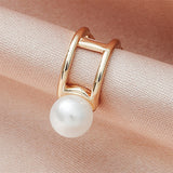Pearl & 18k Gold-Plated Layered Ear Cuffs