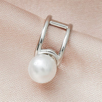 Pearl & Silver-Plated Layered Ear Cuff