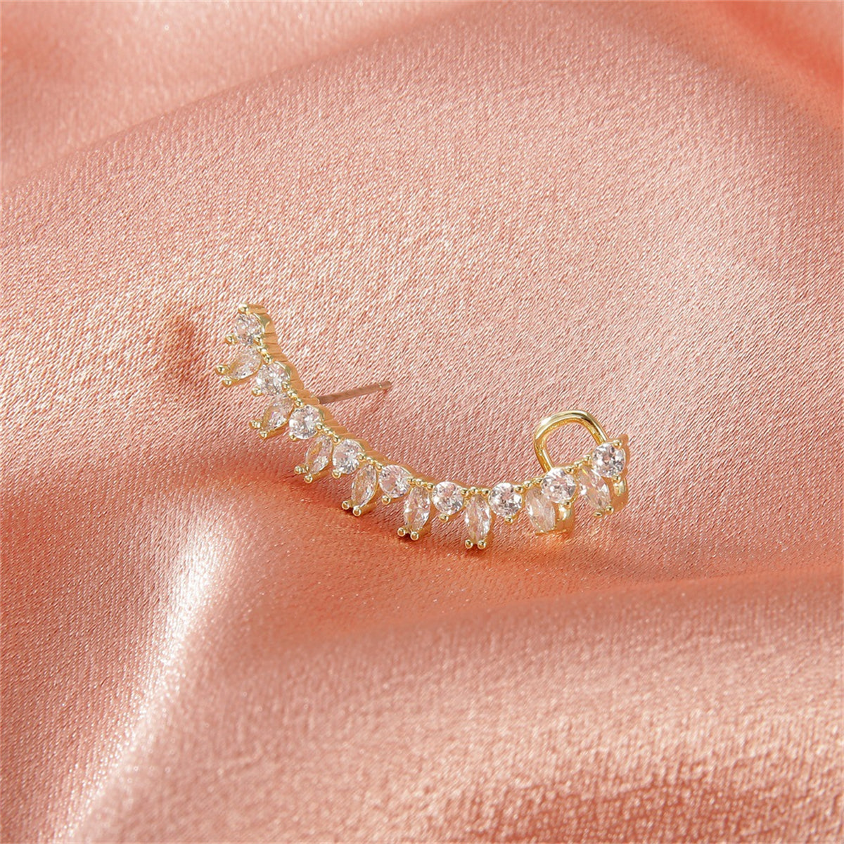 Crystal & Cubic Zirconia Ear Climber