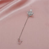 Cubic Zirconia & Silver-Plated Star Planet Ear Cuff