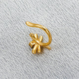 Cubic Zirconia & 18k Gold-Plated Dragonfly Ear Cuff