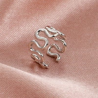 Silver-Plated Snake Ear Cuff