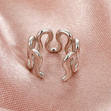 Silver-Plated Snake Ear Cuff