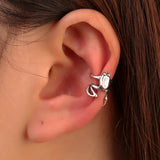 Silver-Plated Frog Ear Cuff