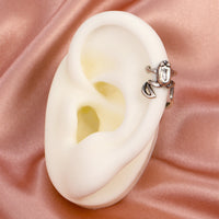 Silver-Plated Frog Ear Cuff
