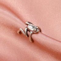 Silver-Plated Frog Ear Cuff