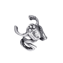 Silver-Plated Frog Ear Cuff
