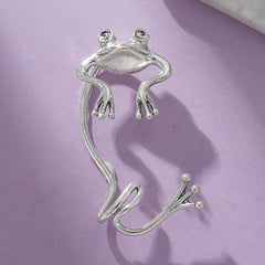 Silver-Plated Frog Ear Cuff