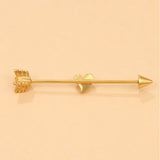 18k Gold-Plated Heart & Arrow Ear Cuff