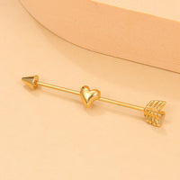 18k Gold-Plated Heart & Arrow Ear Cuff