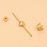 18k Gold-Plated Heart & Arrow Ear Cuff