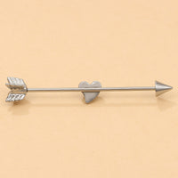 Silver-Plated Heart Arrow Ear Cuffs