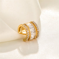 Crystal & Cubic Zirconia Baguette Layered Ear Cuff