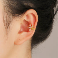 Crystal & Cubic Zirconia Floral Ear Cuff