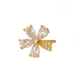 Crystal & Cubic Zirconia Floral Ear Cuff