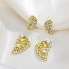 Cubic Zirconia & Pearl Butterfly Ear Jackets