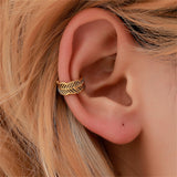 18k Gold-Plated Leaf Ear Cuff