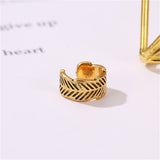18k Gold-Plated Leaf Ear Cuff