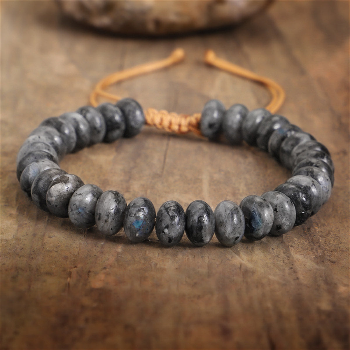 Black Quartz and Brown Beaded Adjustable Bracelet, bracelet for women, everyday style, lifestyle look