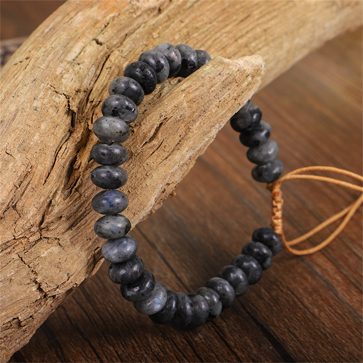 Black Quartz and Brown Beaded Adjustable Bracelet, bracelet for women, everyday style, styled look