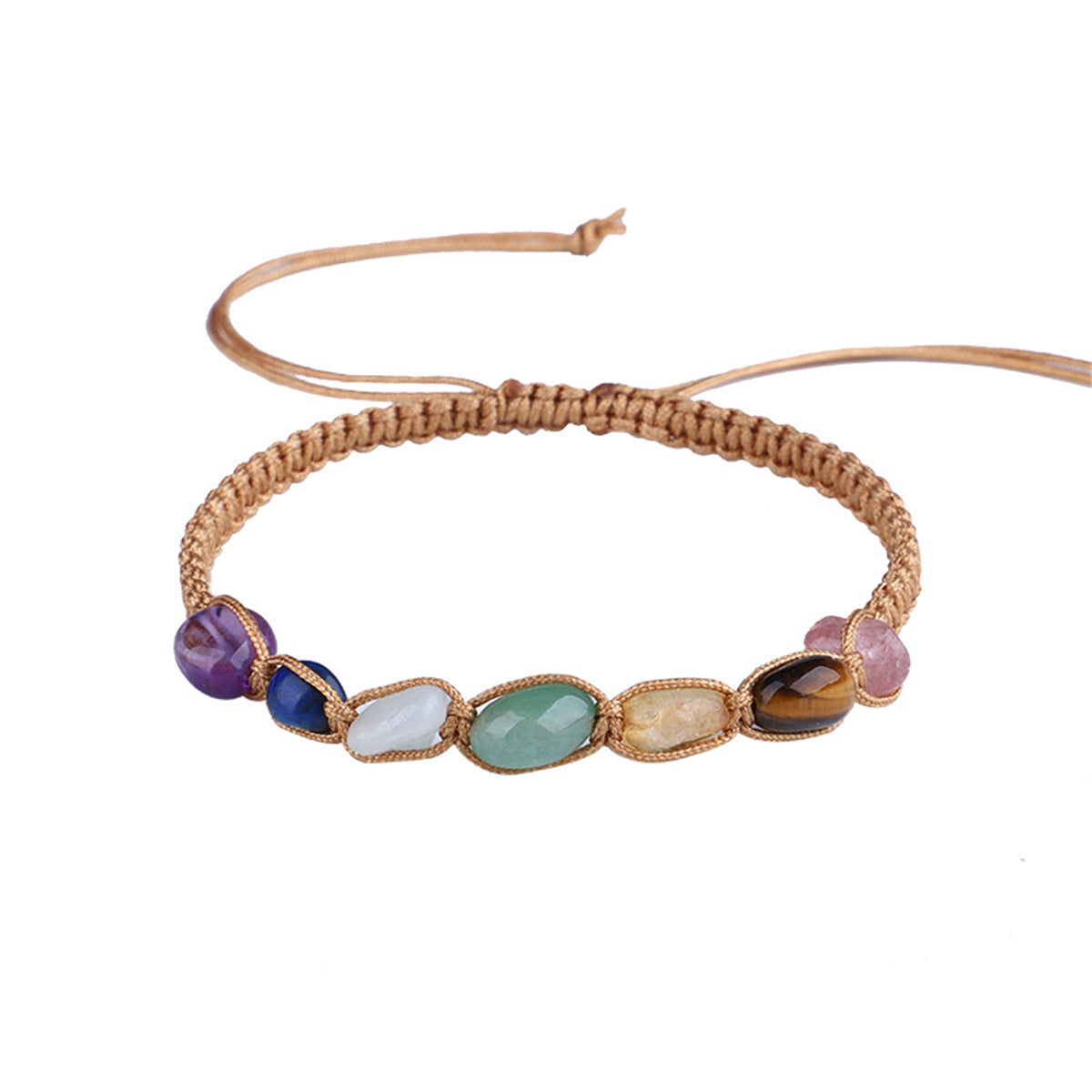 Quartz and Lapis Adjustable Bracelet, bracelet for women, elegant gift for her, front view