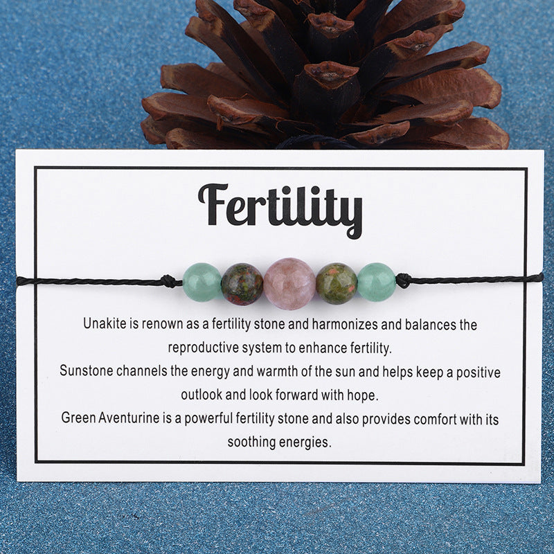 Multicolor Quartz 'Fertility' Adjustable Bracelet, bracelet for women, elegant gift for her, front view