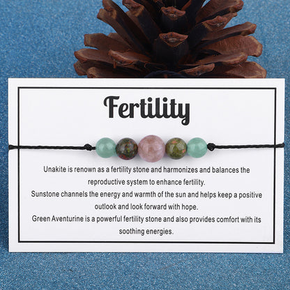 Multicolor Quartz 'Fertility' Adjustable Bracelet, bracelet for women, elegant gift for her, front view